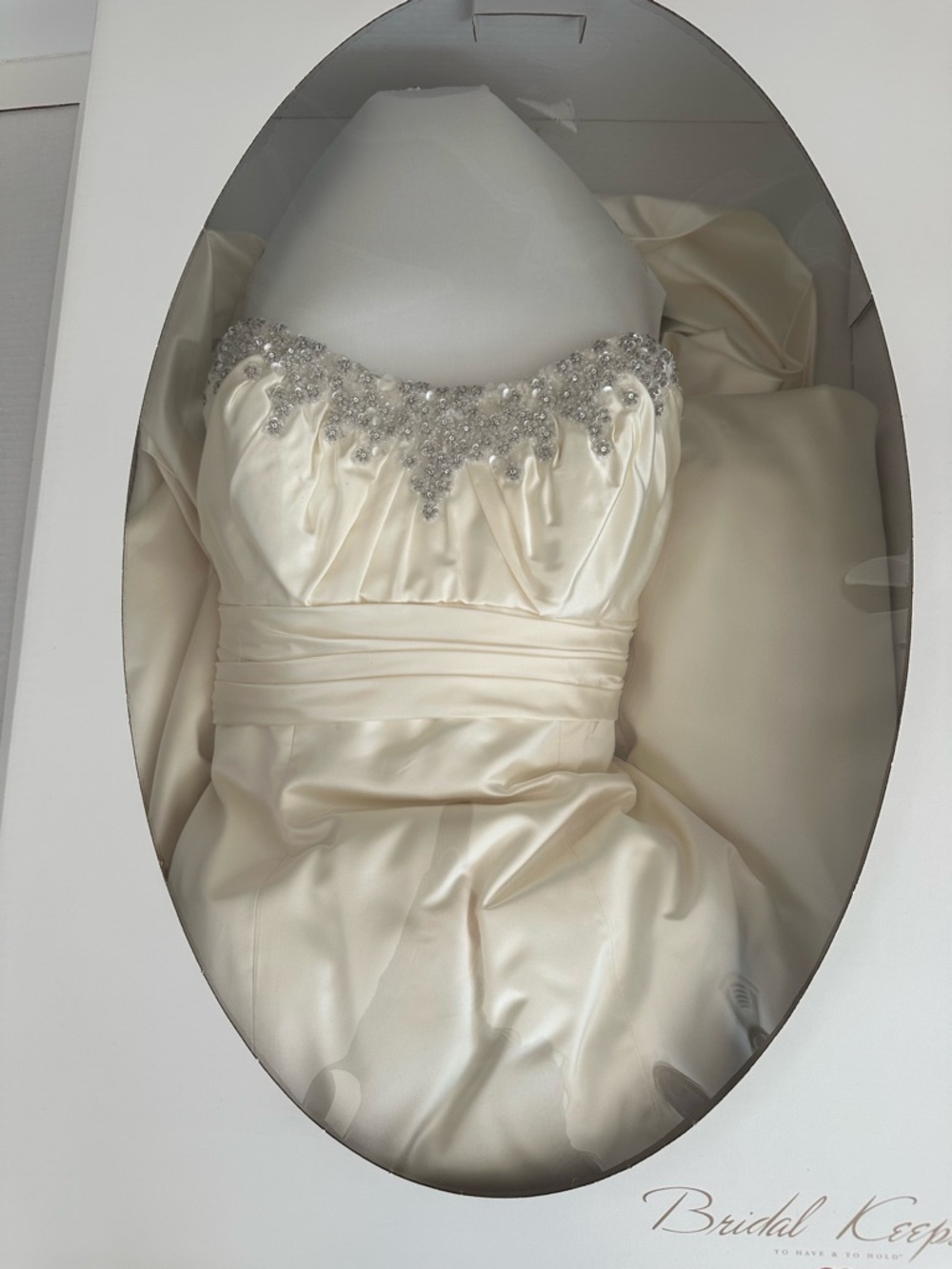 Ivory Beaded Strapless Bridal Dress